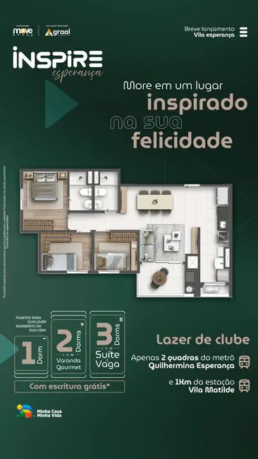 Foto 4 de Apartamento com 3 quartos à venda, 65m2 em Vila Esperança, São Paulo - SP
