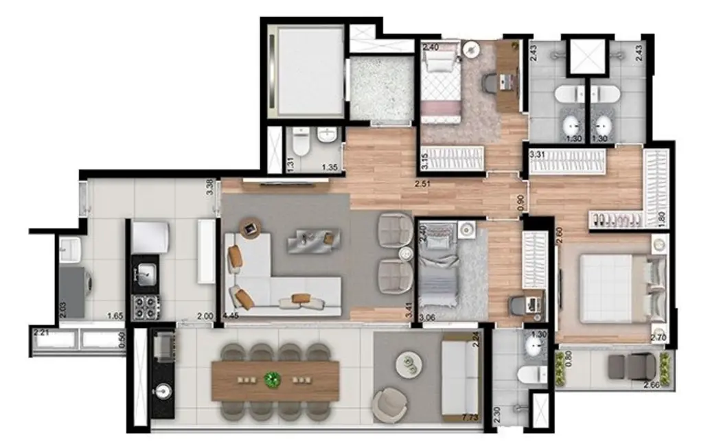 Apartamento com 3 quartos à venda, 116m2 em Ipiranga, São Paulo - SP - imagem 2 Foto 2 de Apartamento com 3 quartos à venda, 116m2 em Ipiranga, São Paulo - SP