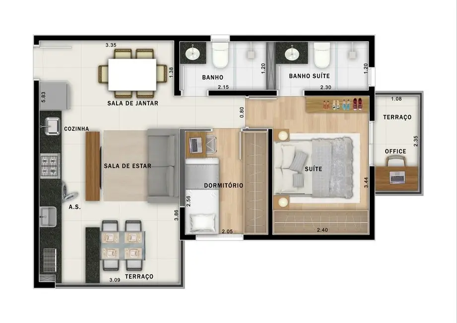 Foto 7 de Cobertura com 2 quartos à venda, 93m2 em Jardim, Santo Andre - SP