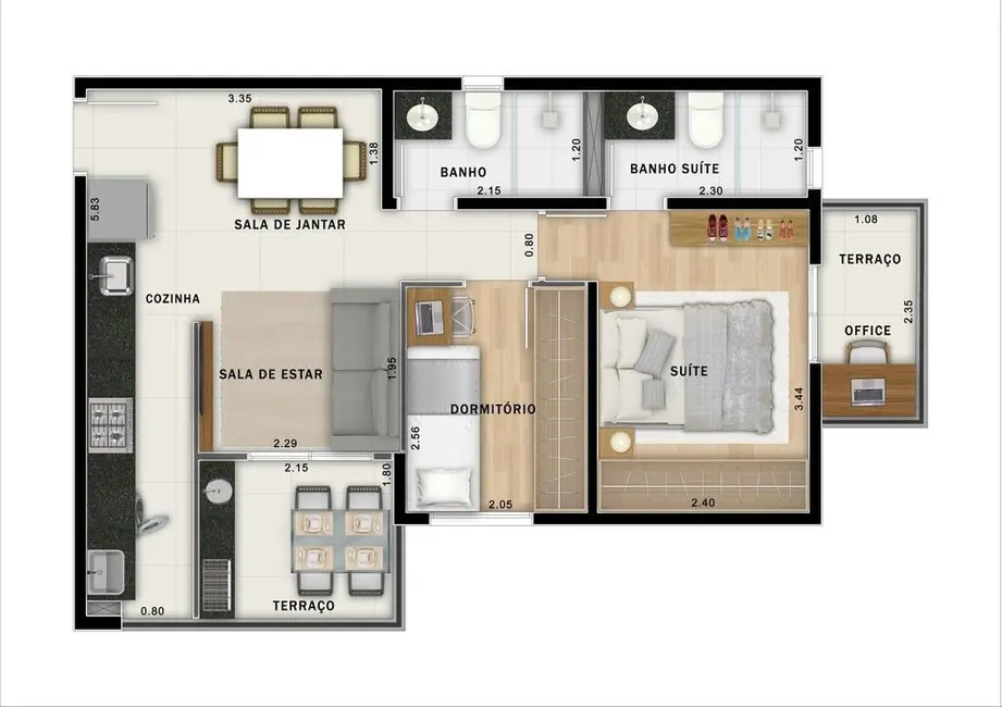 Foto 9 de Cobertura com 2 quartos à venda, 101m2 em Jardim, Santo Andre - SP