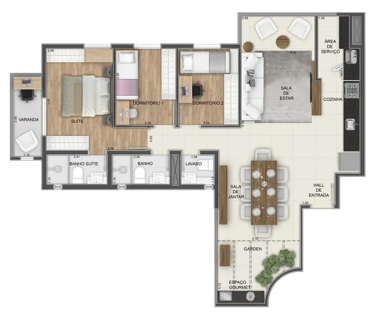 Apartamento com 3 quartos à venda, 83m2 em Vila Floresta, Santo Andre - SP - imagem 4 Foto 4 de Apartamento com 3 quartos à venda, 83m2 em Vila Floresta, Santo Andre - SP