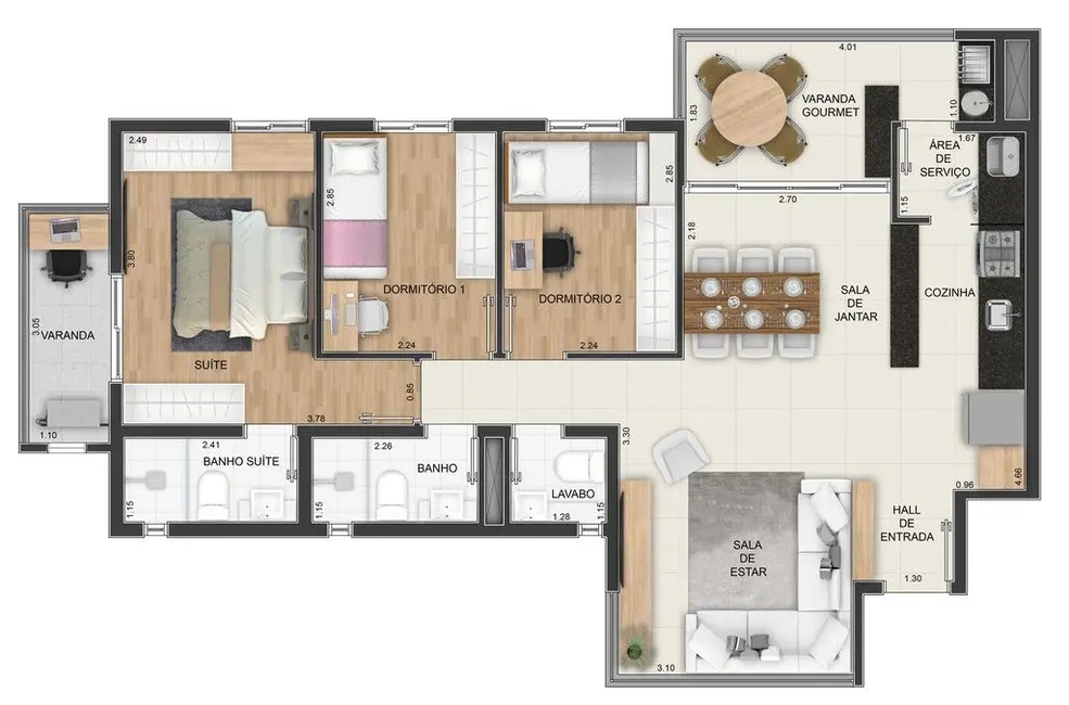 Apartamento com 3 quartos à venda, 83m2 em Vila Floresta, Santo Andre - SP - imagem 5 Foto 5 de Apartamento com 3 quartos à venda, 83m2 em Vila Floresta, Santo Andre - SP