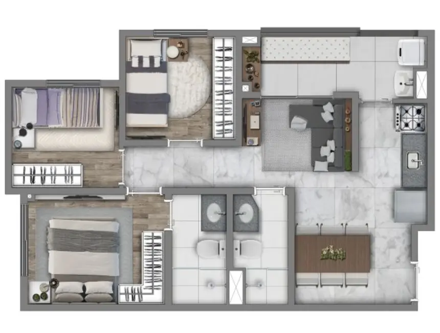 Foto 9 de Apartamento com 3 quartos à venda, 55m2 em Vila Nova Cachoeirinha, São Paulo - SP