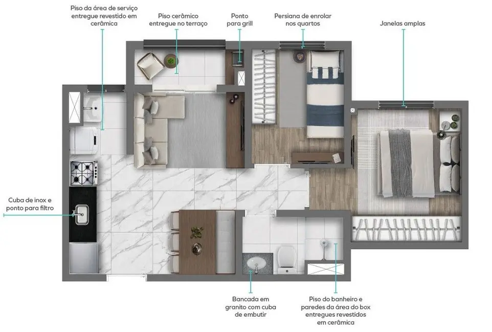 Apartamento com 3 quartos à venda, 96m2 em Santana, São Paulo - SP - imagem 8 Foto 8 de Apartamento com 3 quartos à venda, 96m2 em Santana, São Paulo - SP
