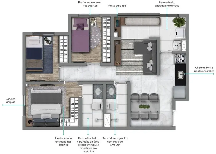 Apartamento com 3 quartos à venda, 96m2 em Santana, São Paulo - SP - imagem 5 Foto 5 de Apartamento com 3 quartos à venda, 96m2 em Santana, São Paulo - SP