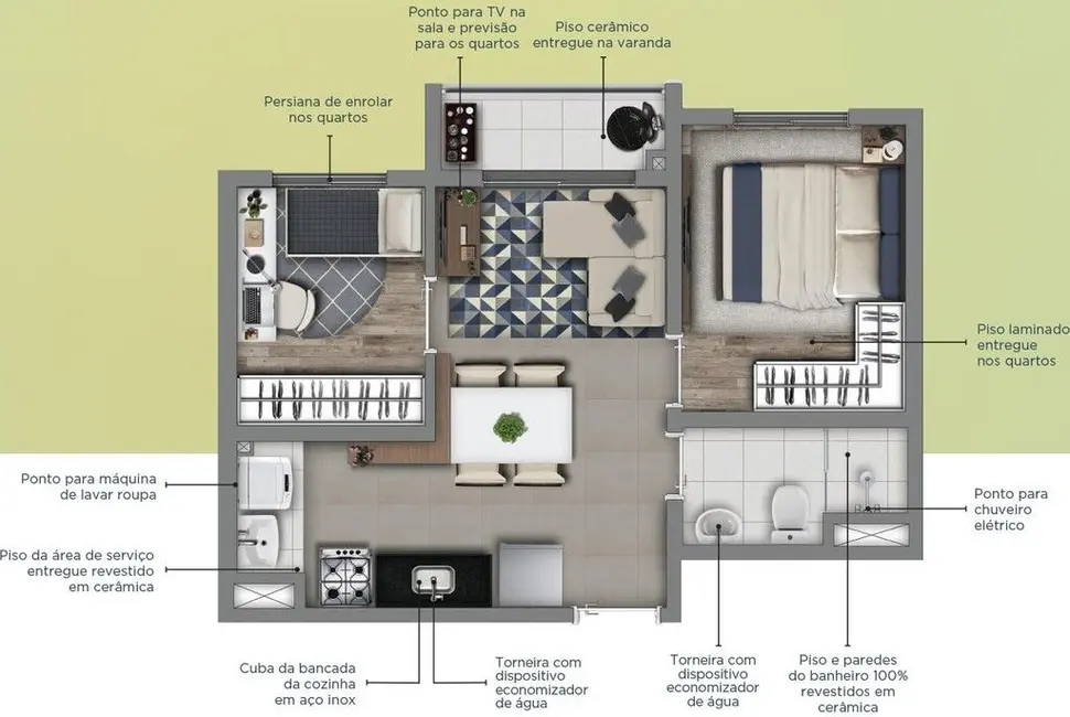 Foto 5 de Apartamento com 2 quartos à venda, 33m2 em Mooca, São Paulo - SP