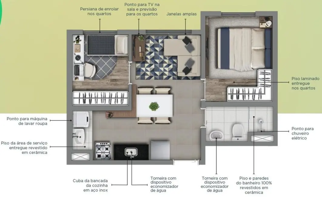 Foto 7 de Apartamento com 2 quartos à venda, 33m2 em Mooca, São Paulo - SP