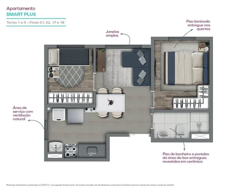 Apartamento com 2 quartos à venda, 46m2 em Jardim Pirituba, São Paulo - SP - imagem 4 Foto 4 de Apartamento com 2 quartos à venda, 46m2 em Jardim Pirituba, São Paulo - SP