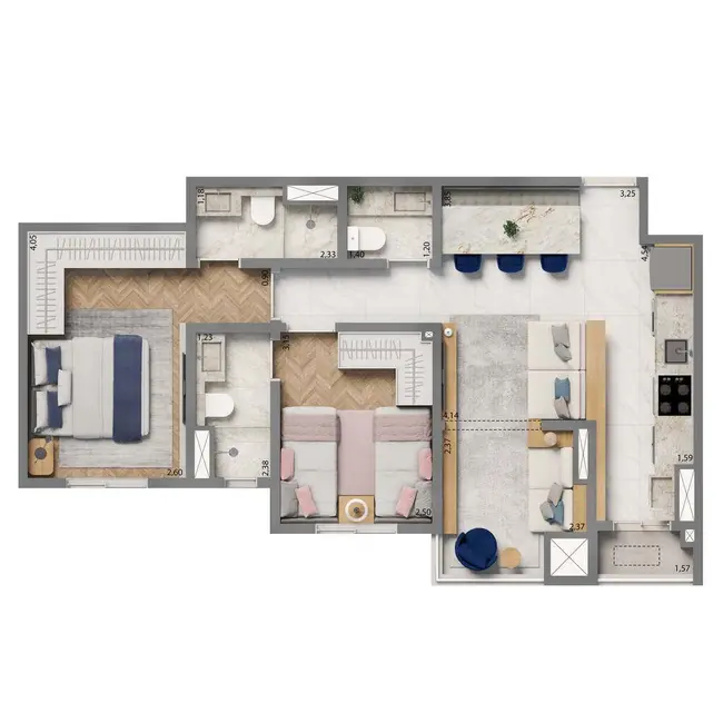 Foto 4 de Apartamento com 2 quartos à venda, 53m2 em Jardim, Santo Andre - SP