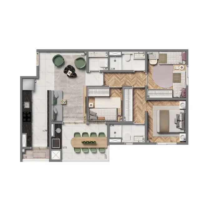 Foto 5 de Apartamento com 2 quartos à venda, 53m2 em Jardim, Santo Andre - SP