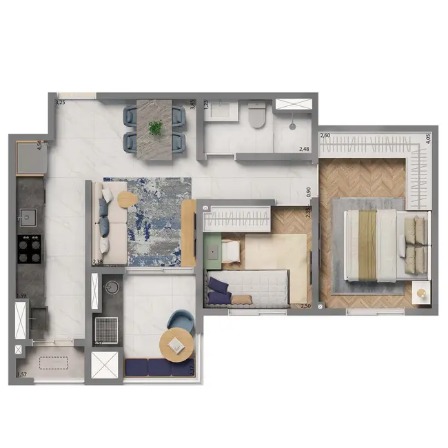 Foto 3 de Apartamento com 2 quartos à venda, 53m2 em Jardim, Santo Andre - SP