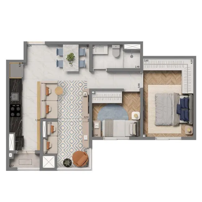 Foto 8 de Apartamento com 2 quartos à venda, 53m2 em Jardim, Santo Andre - SP