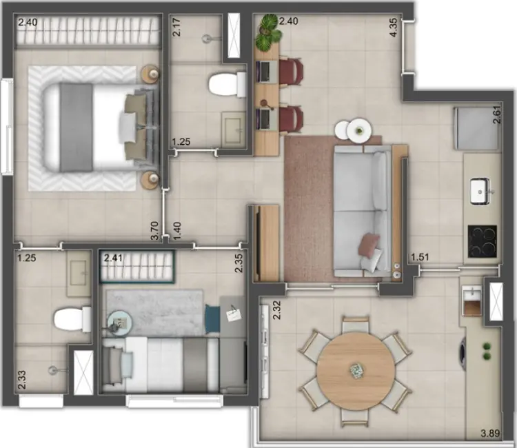 Apartamento com 2 quartos à venda, 52m2 em Belenzinho, São Paulo - SP - imagem 1 Foto 1 de Apartamento com 2 quartos à venda, 52m2 em Belenzinho, São Paulo - SP