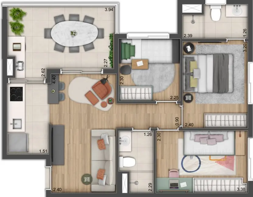 Apartamento com 2 quartos à venda, 52m2 em Belenzinho, São Paulo - SP - imagem 9 Foto 9 de Apartamento com 2 quartos à venda, 52m2 em Belenzinho, São Paulo - SP