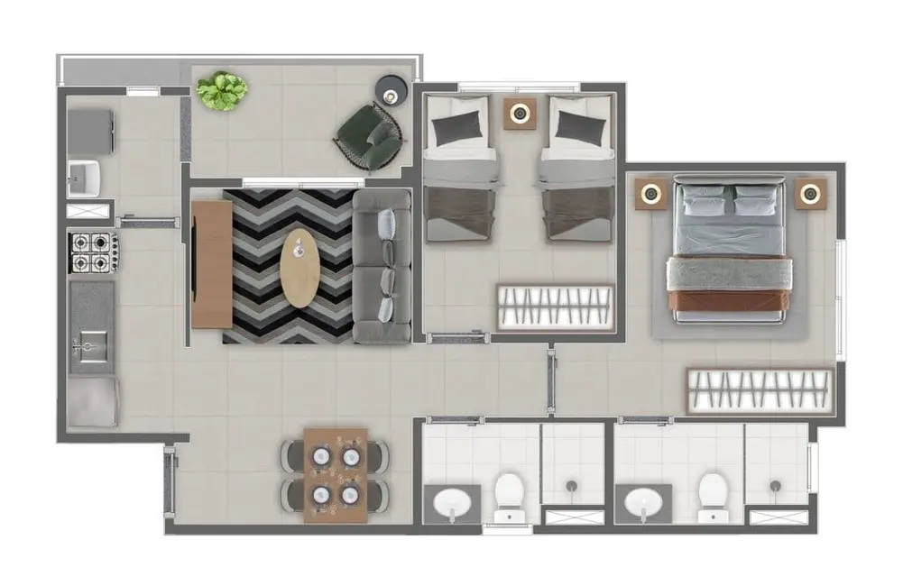Foto 3 de Apartamento com 2 quartos à venda, 51m2 em Penha de França, São Paulo - SP