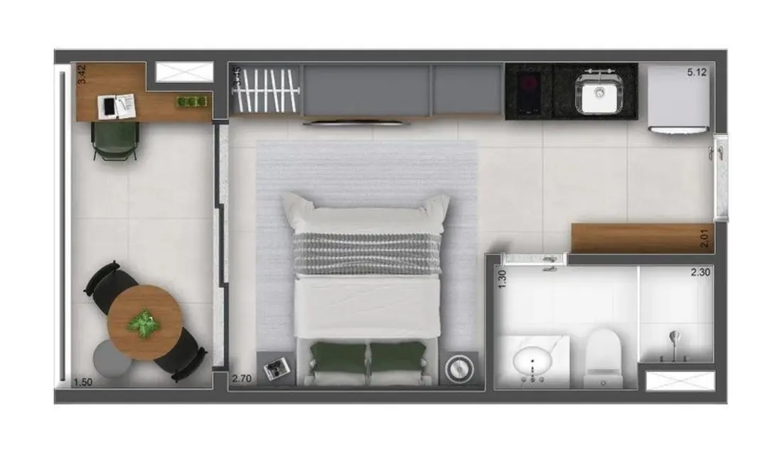 Foto 1 de Kitnet com 1 quarto à venda, 25m2 em Vila Mariana, São Paulo - SP