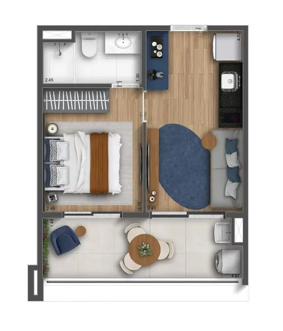 Foto 2 de Kitnet com 1 quarto à venda, 25m2 em Vila Mariana, São Paulo - SP