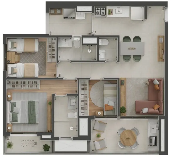 Foto 1 de Apartamento com 2 quartos à venda, 85m2 em Brooklin Novo, São Paulo - SP