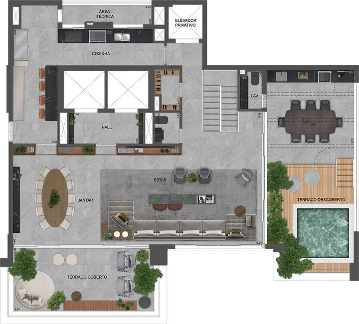 Apartamento com 3 quartos à venda, 215m2 em Moema, São Paulo - SP - imagem 5 Foto 5 de Apartamento com 3 quartos à venda, 215m2 em Moema, São Paulo - SP
