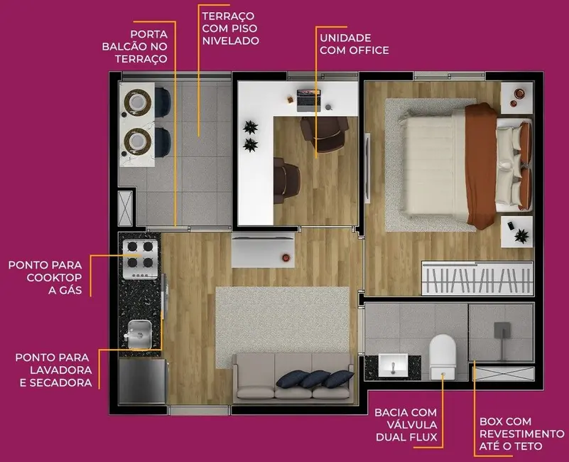 Foto 7 de Cobertura com 1 quarto à venda, 43m2 em Jardim Jaraguá (São Domingos), São Paulo - SP