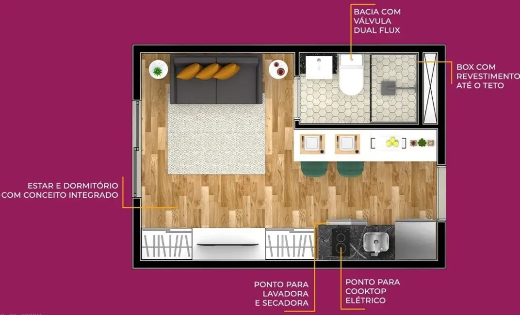 Foto 4 de Cobertura com 1 quarto à venda, 43m2 em Jardim Jaraguá (São Domingos), São Paulo - SP