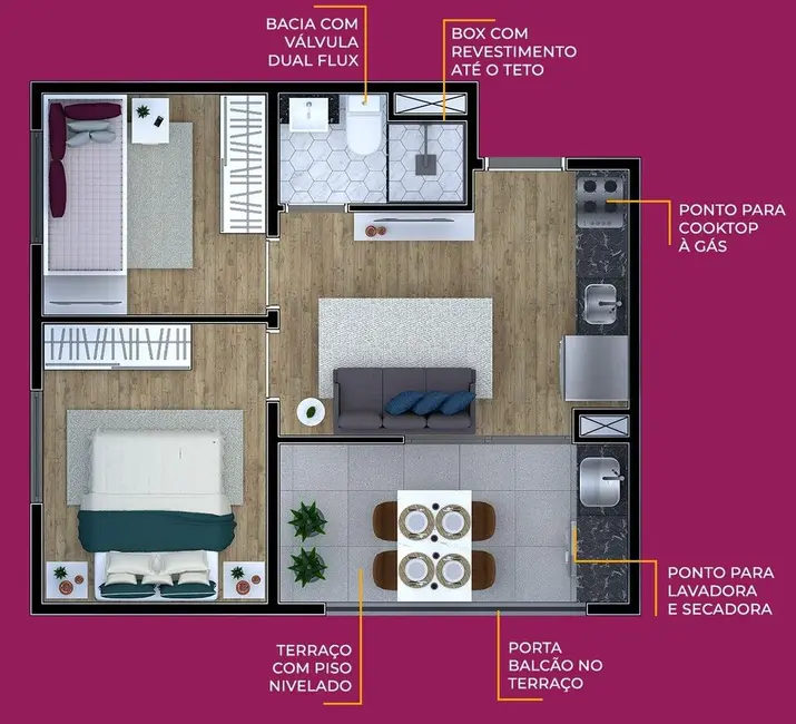 Foto 3 de Cobertura com 1 quarto à venda, 43m2 em Jardim Jaraguá (São Domingos), São Paulo - SP