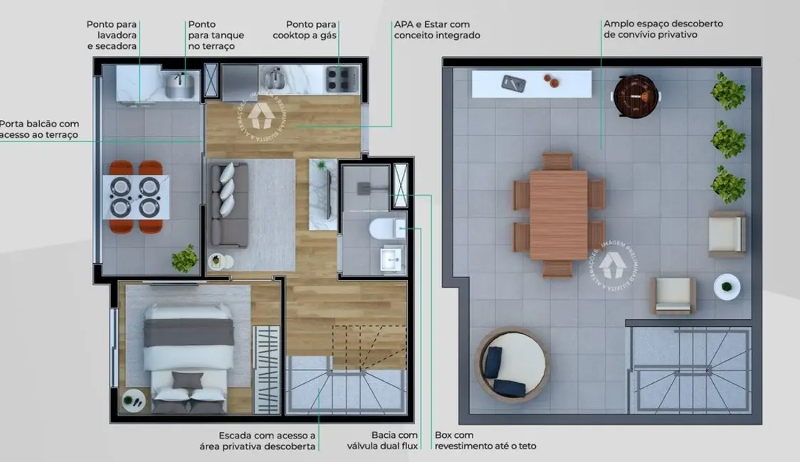 Foto 2 de Cobertura com 1 quarto à venda, 67m2 em Jardim Sabará, São Paulo - SP