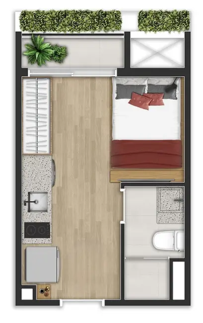 Apartamento com 1 quarto à venda, 39m2 em Indianópolis, São Paulo - SP - imagem 3 Foto 3 de Apartamento com 1 quarto à venda, 39m2 em Indianópolis, São Paulo - SP