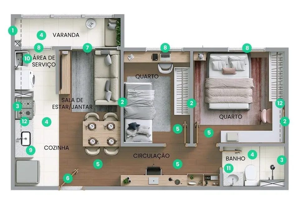Foto 2 de Apartamento com 2 quartos à venda, 42m2 em Pirituba, São Paulo - SP