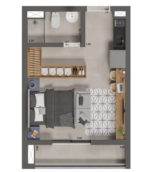Foto 1 de Kitnet com 1 quarto à venda, 26m2 em Vila Suzana, São Paulo - SP