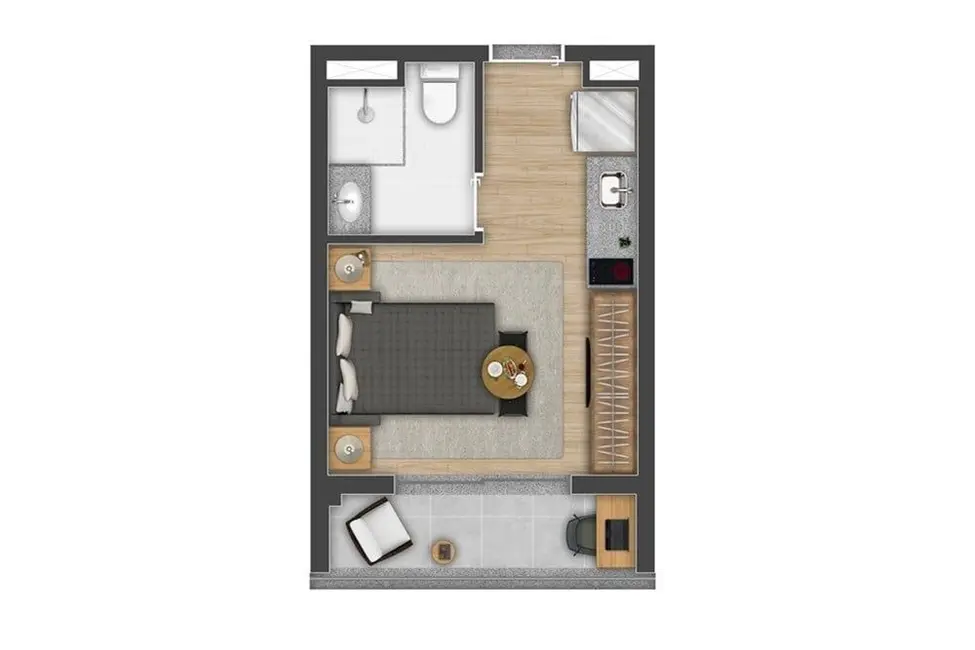 Foto 1 de Kitnet com 1 quarto à venda, 24m2 em Vila Cordeiro, São Paulo - SP