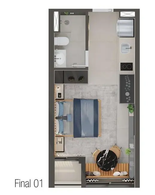 Foto 1 de Kitnet com 1 quarto à venda, 21m2 em Paraíso, São Paulo - SP