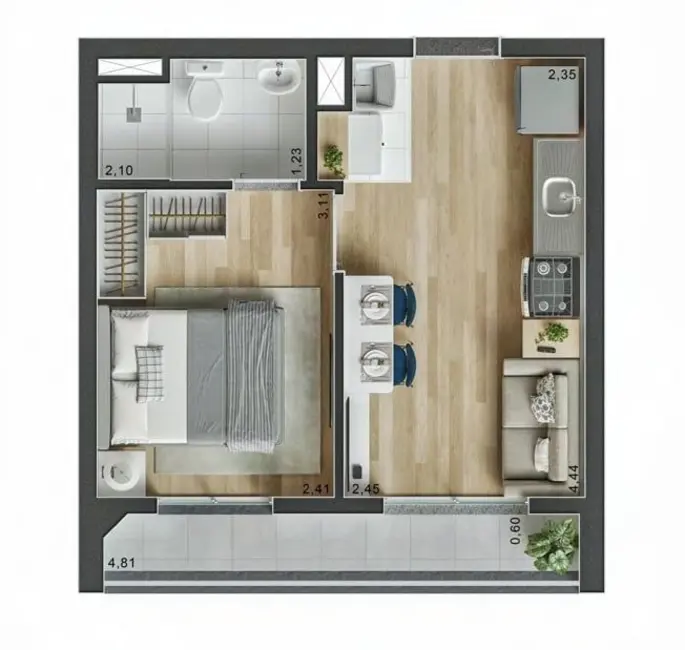Foto 3 de Apartamento com 1 quarto à venda, 28m2 em Brás, São Paulo - SP