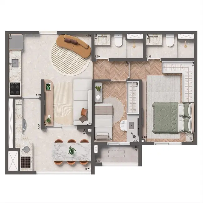 Foto 5 de Apartamento com 2 quartos à venda, 87m2 em Vila Palmeiras, São Paulo - SP