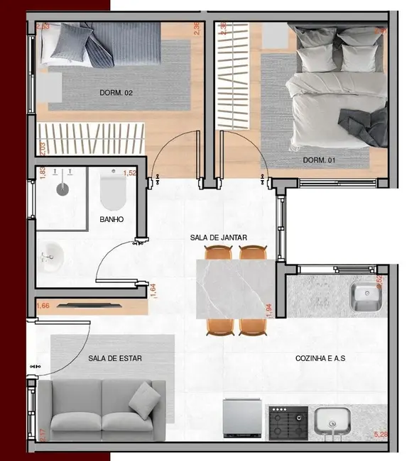 Foto 7 de Apartamento com 1 quarto à venda, 30m2 em Vila Carrão, São Paulo - SP
