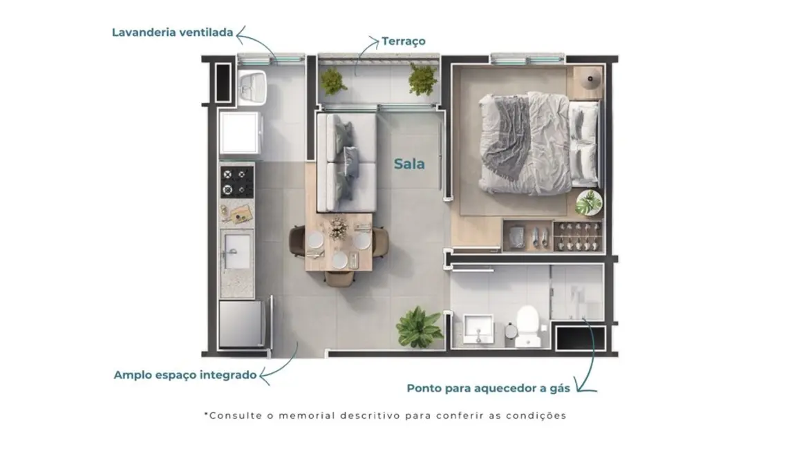 Apartamento com 2 quartos à venda, 43m2 em Mooca, São Paulo - SP - imagem 9 Foto 9 de Apartamento com 2 quartos à venda, 43m2 em Mooca, São Paulo - SP