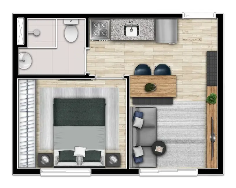 Foto 4 de Apartamento com 1 quarto à venda, 24m2 em Barra Funda, São Paulo - SP