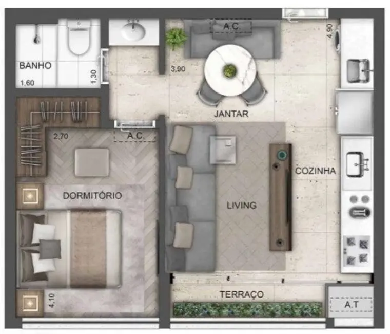Foto 5 de Kitnet com 1 quarto à venda, 31m2 em Perdizes, São Paulo - SP