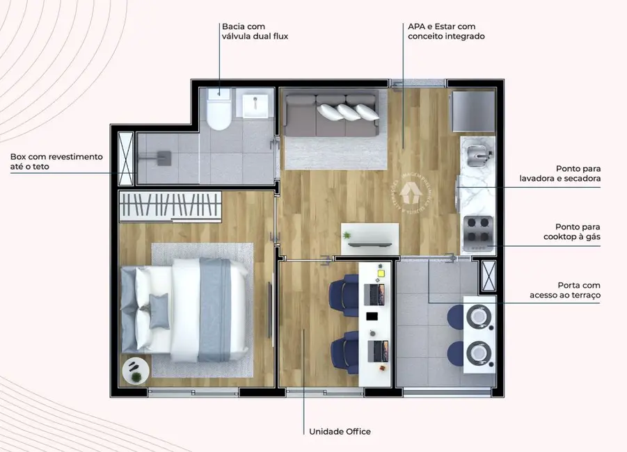 Cobertura com 1 quarto à venda, 87m2 em Santo Amaro, São Paulo - SP - imagem 5 Foto 5 de Cobertura com 1 quarto à venda, 87m2 em Santo Amaro, São Paulo - SP