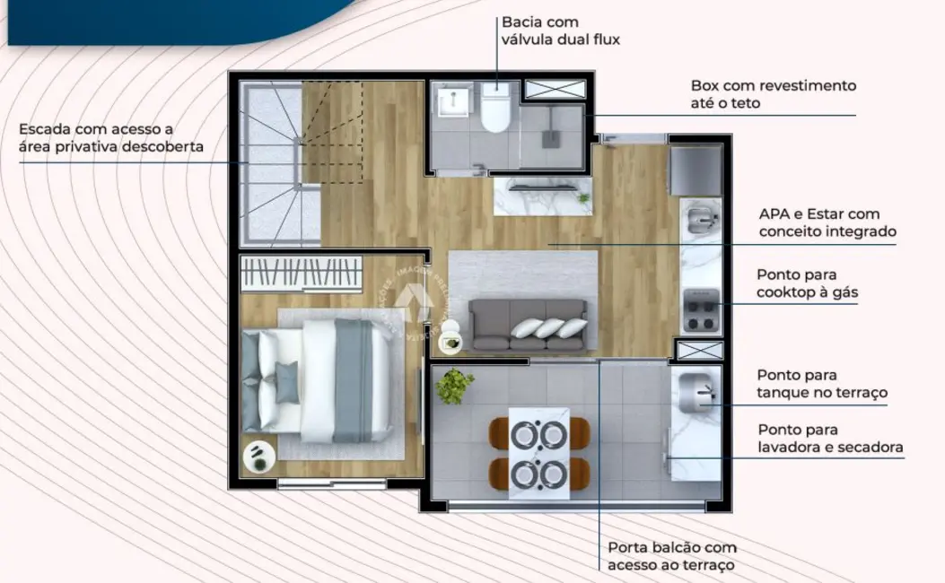 Cobertura com 1 quarto à venda, 87m2 em Santo Amaro, São Paulo - SP - imagem 3 Foto 3 de Cobertura com 1 quarto à venda, 87m2 em Santo Amaro, São Paulo - SP