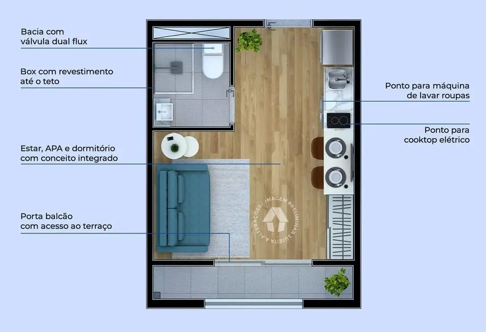 Foto 5 de Apartamento com 2 quartos à venda, 35m2 em Liberdade, São Paulo - SP