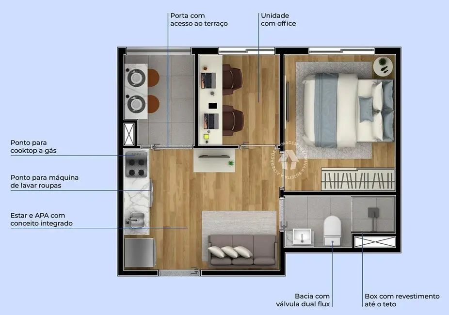 Foto 4 de Apartamento com 2 quartos à venda, 35m2 em Liberdade, São Paulo - SP