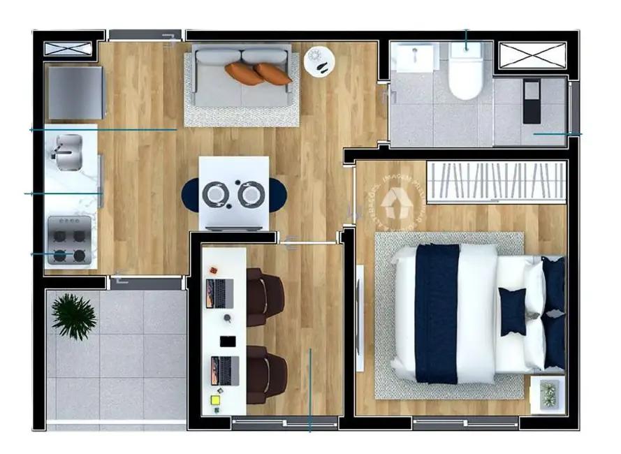 Foto 1 de Kitnet com 1 quarto à venda, 18m2 em Vila Ema, São Paulo - SP