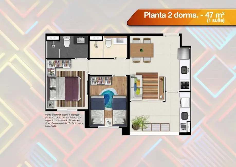 Apartamento com 2 quartos à venda, 42m2 em Vila Ema, São Paulo - SP - imagem 2 Foto 2 de Apartamento com 2 quartos à venda, 42m2 em Vila Ema, São Paulo - SP