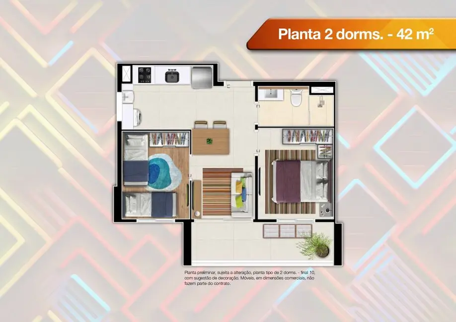 Apartamento com 2 quartos à venda, 42m2 em Vila Ema, São Paulo - SP - imagem 3 Foto 3 de Apartamento com 2 quartos à venda, 42m2 em Vila Ema, São Paulo - SP