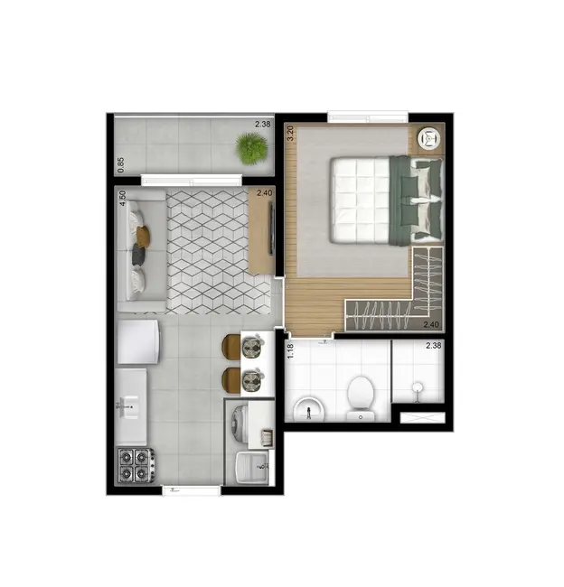 Apartamento com 1 quarto à venda, 25m2 em Mooca, São Paulo - SP - imagem 1 Foto 1 de Apartamento com 1 quarto à venda, 25m2 em Mooca, São Paulo - SP
