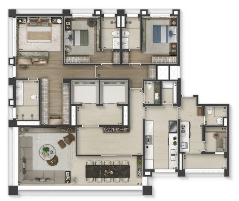 Foto 2 de Apartamento com 3 quartos à venda, 207m2 em Pinheiros, São Paulo - SP