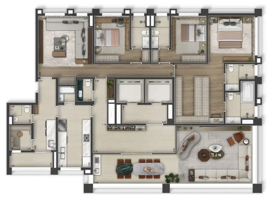 Foto 1 de Apartamento com 3 quartos à venda, 207m2 em Pinheiros, São Paulo - SP
