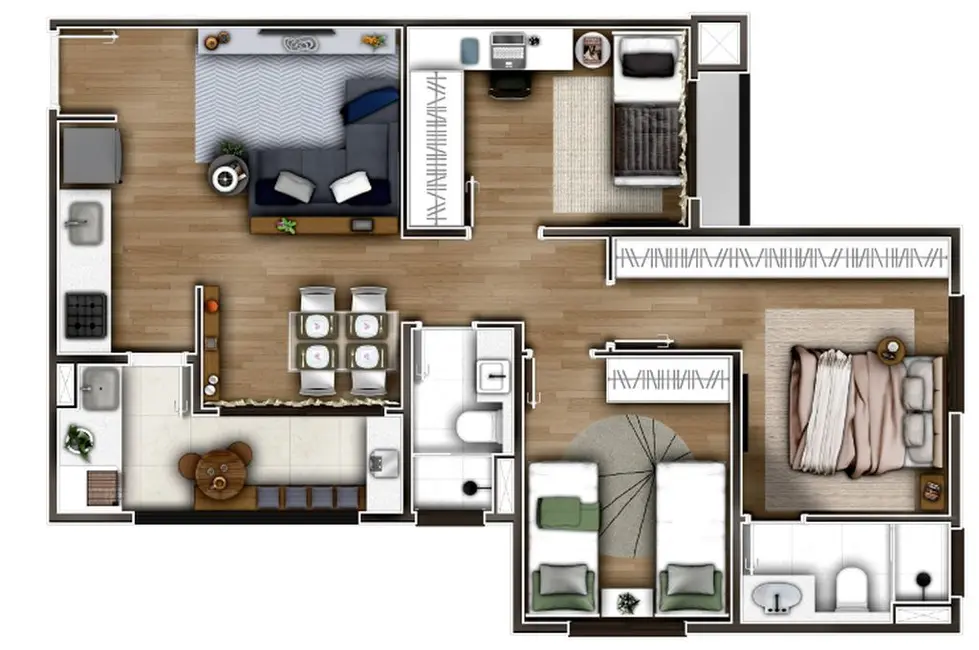 Foto 4 de Apartamento com 2 quartos à venda, 57m2 em Jardim Mugnaini, Sao Jose Do Rio Preto - SP