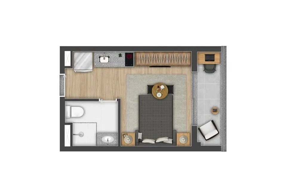 Kitnet com 1 quarto à venda, 24m2 em Vila Cordeiro, São Paulo - SP - imagem 3 Foto 3 de Kitnet com 1 quarto à venda, 24m2 em Vila Cordeiro, São Paulo - SP